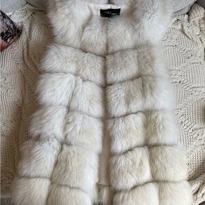 Milyfuer Women's Ivory Fur Vest